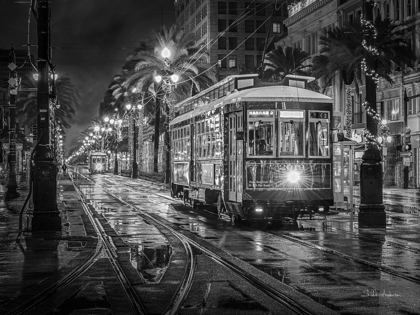 Canal Street Car on Canal D80-1927BW