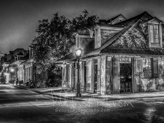 Lafitte's Blacksmith Shop B&W, D80-9573-6